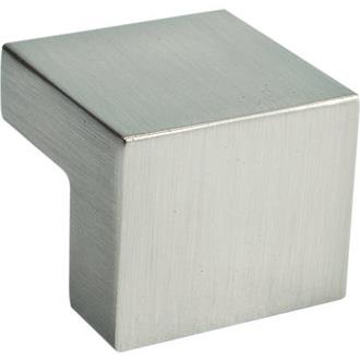Atlas Homewares A865-BN Small Square Knob 16Mm Cc in Brushed Nickel